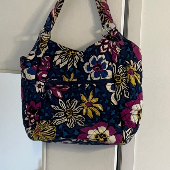 Vera Bradley Crescent Handbag African Violet Purse/Tote - Picture 2 of 7